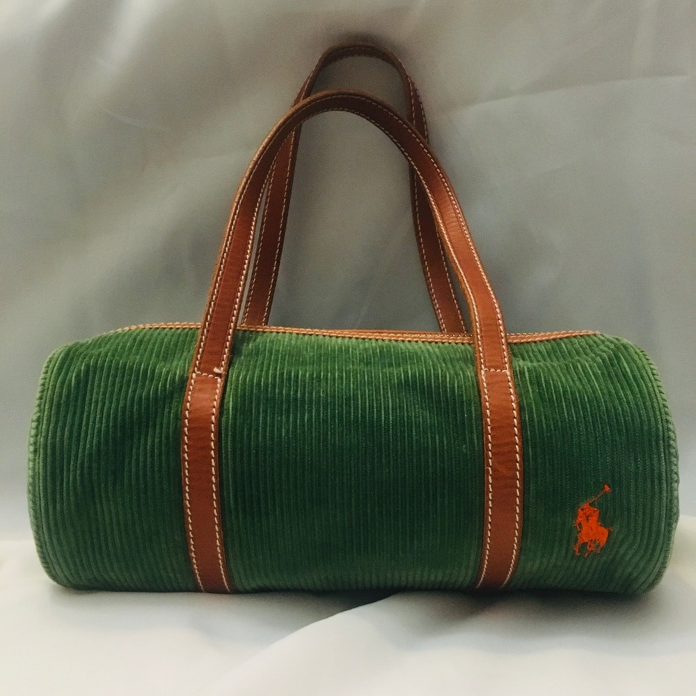 Host Pick✨Ralph Lauren Green Corduroy Bullet Purse